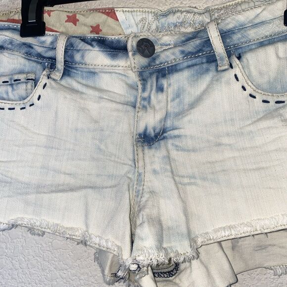 Vanilla Star country patriotic USA America Jean Shorts Stars 4th July Cut off 13 - Picture 4 of 9